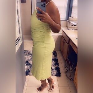 NWT. Elegant Lime Green Midi Dress